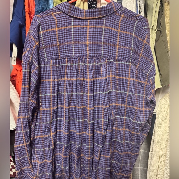 Free People Womens Break My Stride Button Up Shirt size small EUC RT$108 - Picture 5 of 6